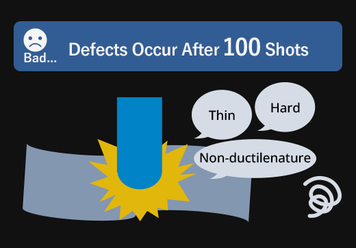 Defects Occur After 100 Shots
